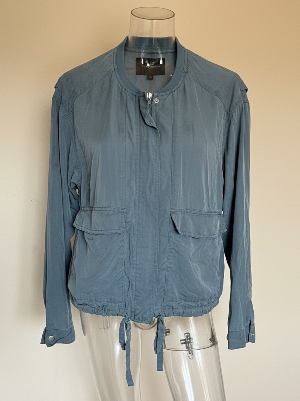 Banana Republic Women’s Medium Blue Gray Lightweight Utility Jacket Drawstring